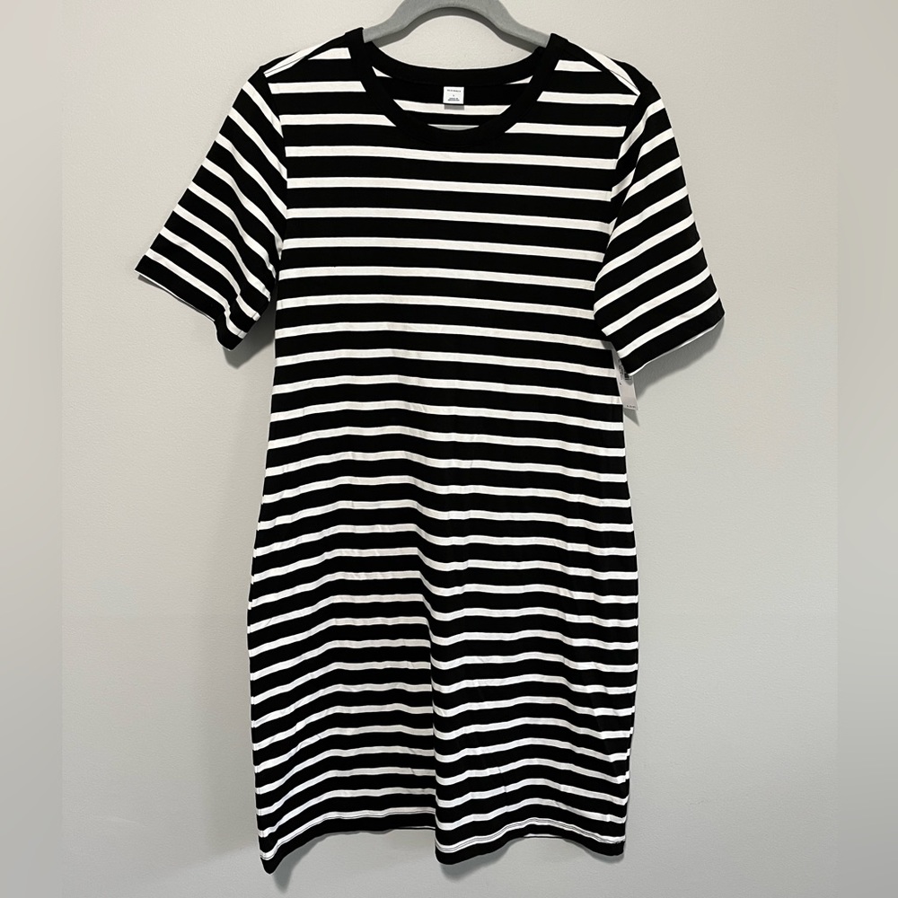 Old Navy Striped Short Sleeve T-Shirt Dress